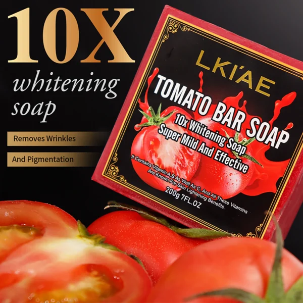 Natural Thailand Lycopene Powder Fruit Fragrance 10X Vitamin C Skin Care Beauty Whitening Face Soap For Black Spots - Image 2