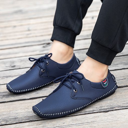 Men's Sneakers British leather Shoes - Image 4