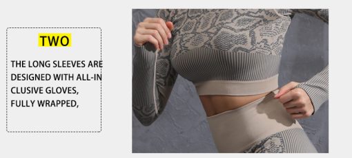 Yoga Clothes Autumn And Winter Tight-fitting Moisture Wicking Sports Suit Women Seamless Knitted Yoga Clothes Women - Image 4