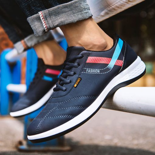Leather Breathable Travel Shoes Men's Sneakers - Image 4