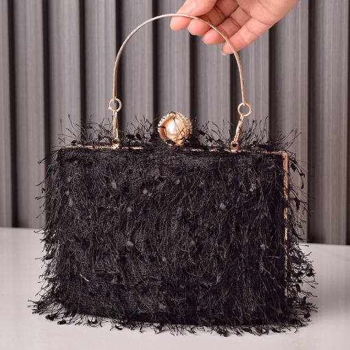 Tassel Handbags Women Dress Party Evening Bag Fashion Luxury Designer Square Bags Crossbody Shoulder Bag Ladies - Image 9