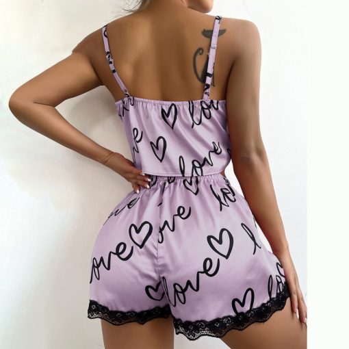 Household Clothes Pajamas Women Lace Suspender Shorts - Image 4
