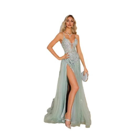 Women Evening Dresses Suspender Dance Dress Long - Image 2
