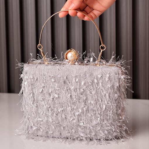 Tassel Handbags Women Dress Party Evening Bag Fashion Luxury Designer Square Bags Crossbody Shoulder Bag Ladies - Image 7