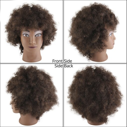 Black real human hair model - Image 2