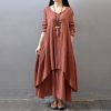 Two fake flax dresses