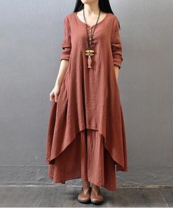 Two fake flax dresses
