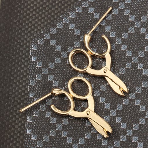 Small Scissors Shaped Earring Alloy Earring - Image 5
