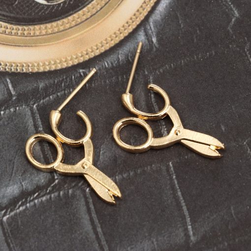 Small Scissors Shaped Earring Alloy Earring - Image 2