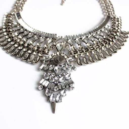 Alloy Diamond Short Necklace Crystal Necklace - Image 7