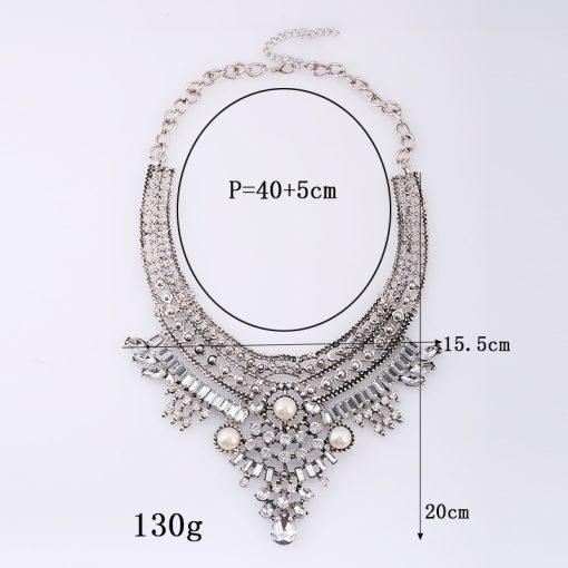 Alloy Diamond Short Necklace Crystal Necklace - Image 9