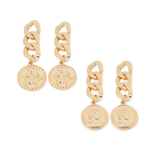 Silver Needle Cold Wind Chain Stud Earrings - Image 5