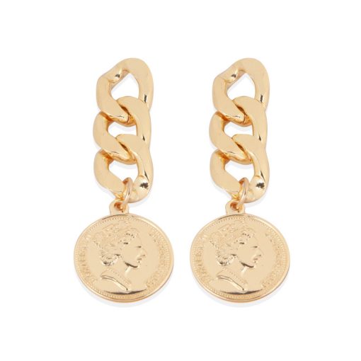 Silver Needle Cold Wind Chain Stud Earrings - Image 4