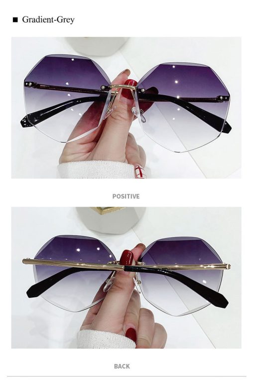 Glasses Cut-edge Polygonal Ladies Sunglasses - Image 7