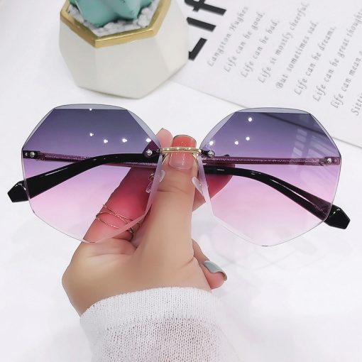 Glasses Cut-edge Polygonal Ladies Sunglasses - Image 6