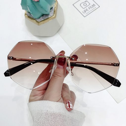 Glasses Cut-edge Polygonal Ladies Sunglasses - Image 8