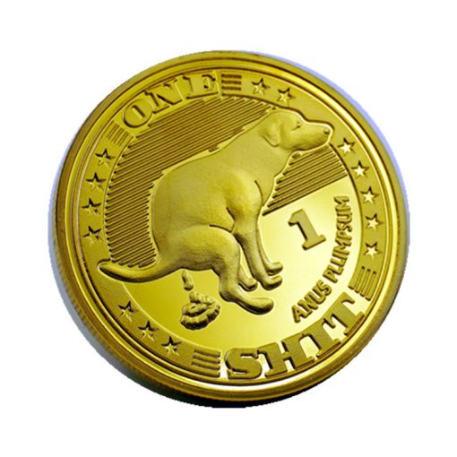HOT One Shit Challenge Gold Plated Coin Dog ANUS PLLIMPSUM Commemorative Coins Lucky Gold Coin Beginner's Lucky Coin - Image 4