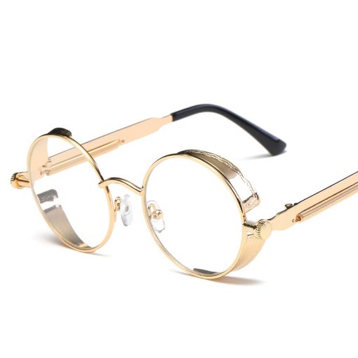 Ladies Metal Round Frame Spring Glasses Frame - Image 4