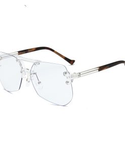 Anti-blue Glasses Rimless Flat Glasses Men