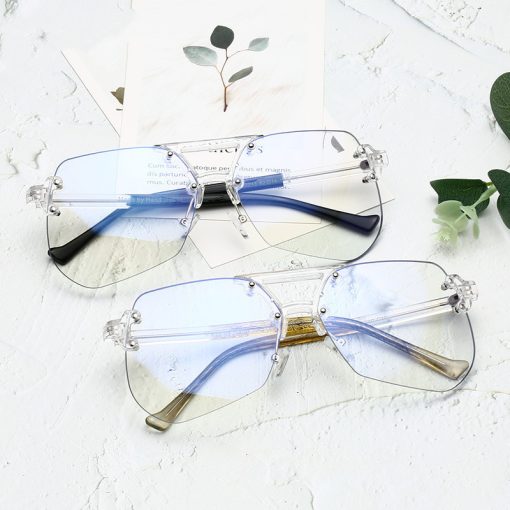 Anti-blue Glasses Rimless Flat Glasses Men - Image 4