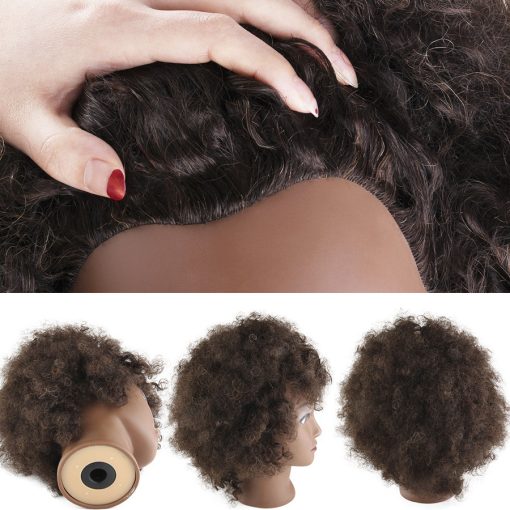 Black real human hair model - Image 3