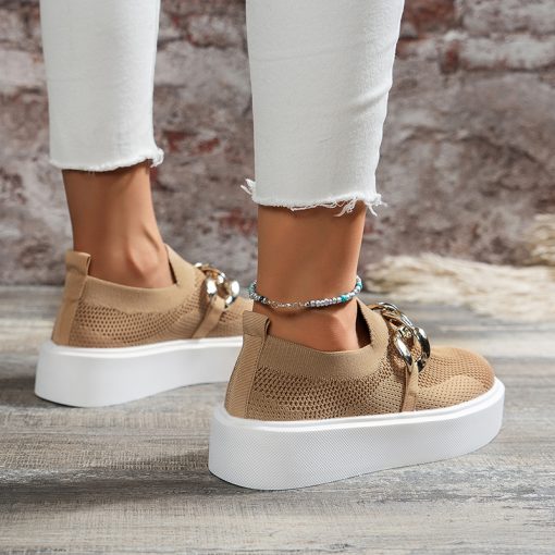 Chain Flats Shoes Women Breathable Mesh Shoes - Image 8