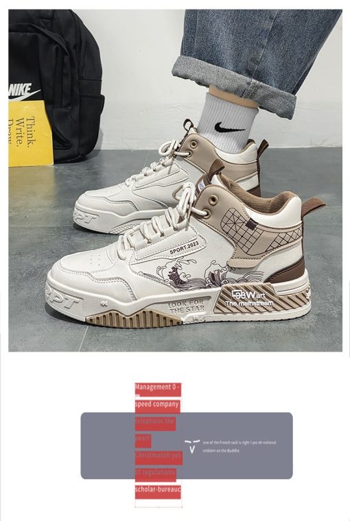 Men's Shoes Increased Easy Wear Borad Shoe Summer Casual Sports High-top Trendy Shoes - Image 10
