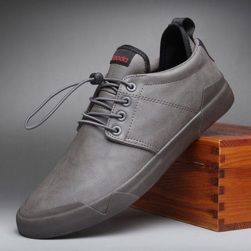 New Style Men's Leather Casual Shoes Flat Shoes - Image 4