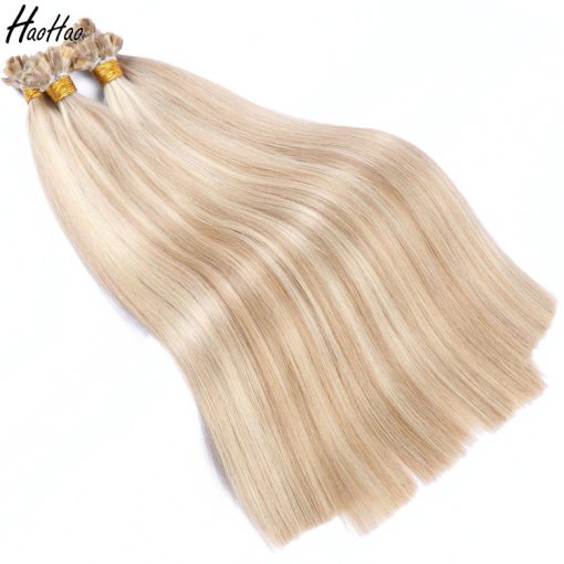 Real human hair seamless flat hair extension - Image 10