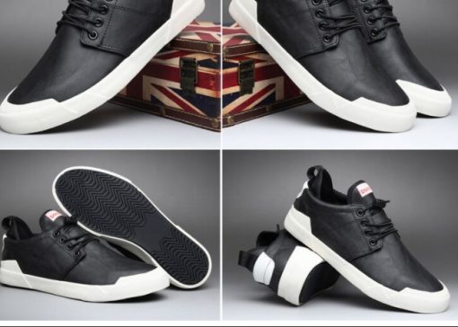 New Style Men's Leather Casual Shoes Flat Shoes - Image 2