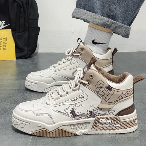Men's Shoes Increased Easy Wear Borad Shoe Summer Casual Sports High-top Trendy Shoes - Image 6