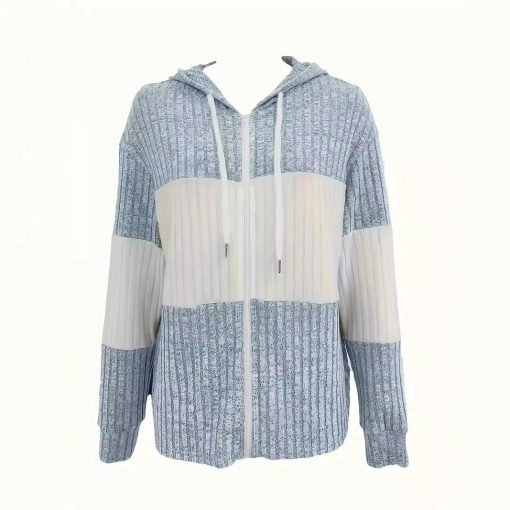 Hooded Casual Thermal Zipper Women's Coat - Image 4