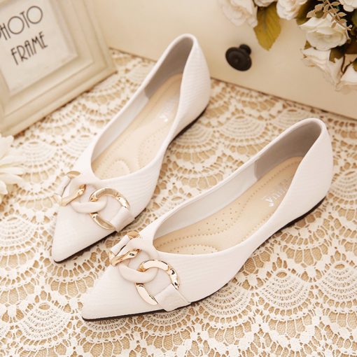 Pointed Shallow Mouth Peas Shoes Soft Sole - Image 2