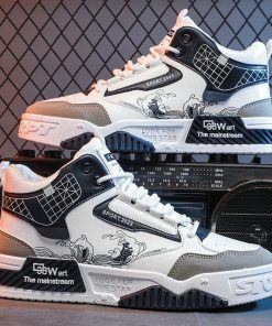 Men's Shoes Increased Easy Wear Borad Shoe Summer Casual Sports High-top Trendy Shoes