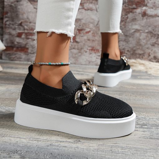 Chain Flats Shoes Women Breathable Mesh Shoes - Image 7