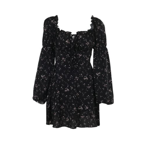 Women's Autumn Fashion Floral Long Sleeve Dress - Image 4
