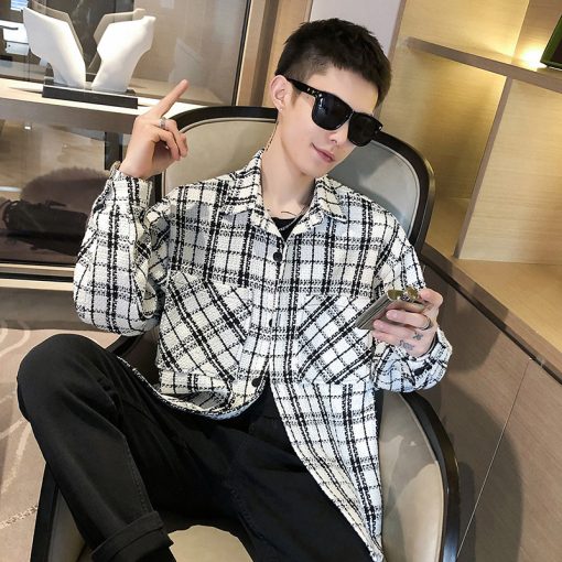 Trendy Man In Plaid Shirt Jacket - Image 5