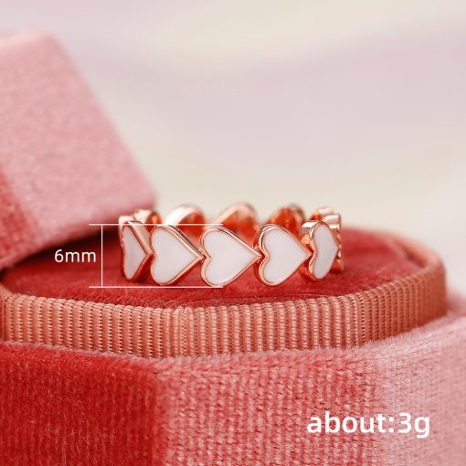 Simple Heart-to-heart Epoxy Earrings For Women - Image 3