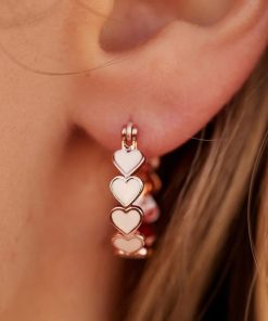 Simple Heart-to-heart Epoxy Earrings For Women