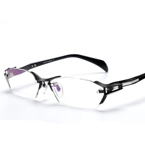 Glasses Frame Rimless Pure Titanium Glasses Frame Women - Image 4