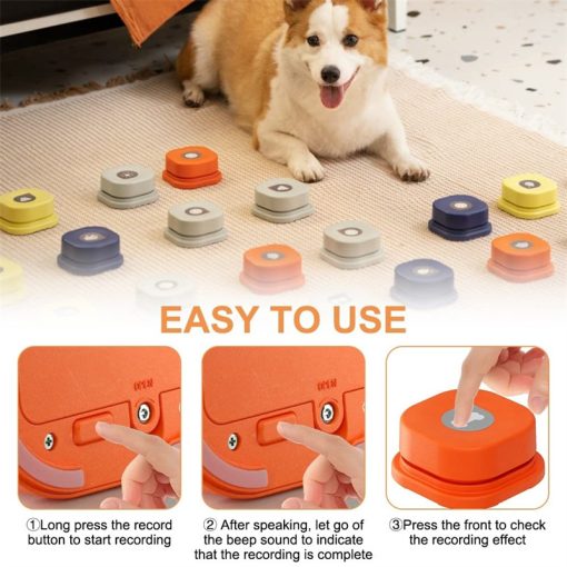 4 Colors Pet Communication Button One-click Prevent Physical Inactivity Recordable Dog Talking Button Toy Cat Toy Pet Products - Image 2