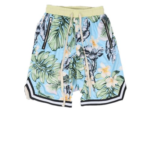 Hip Hop Man Bieber Hawaiian Style Beach Pants Shorts - Image 4