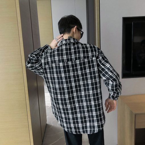 Trendy Man In Plaid Shirt Jacket - Image 2