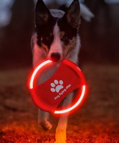 Dog Flying Discs Light Glowing LED LuminousTrainning Interactive Toys Game Flying Discs Dog Toy Pet Dog Accessories Pet Products