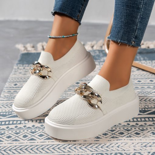 Chain Flats Shoes Women Breathable Mesh Shoes - Image 4