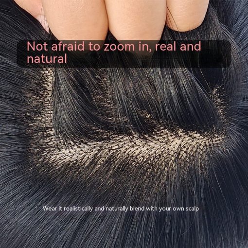 Men's Hand Woven Human Hair Wig - Image 4