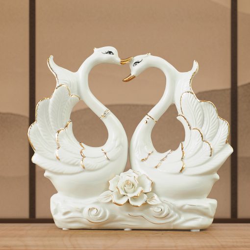 Swan Ornaments Ceramic Home Accessories Ornaments - Image 5