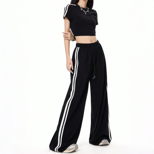 Sports Style Wide-leg Casual Pants Loose Draggle-tail Trousers - Image 5
