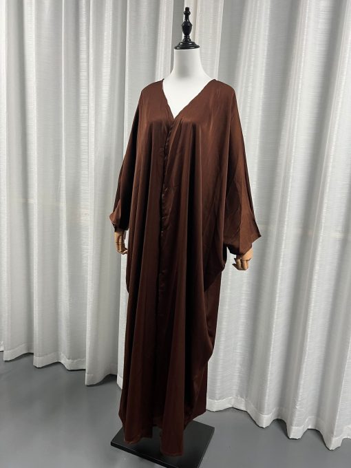 Women's Fashion European Muslim Satin Robe - Image 8