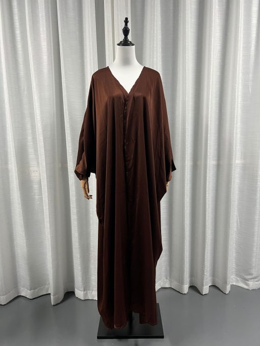 Women's Fashion European Muslim Satin Robe - Image 10
